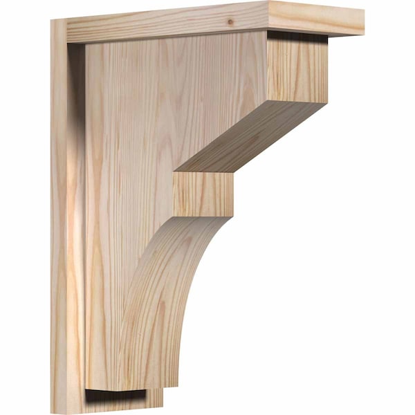Ekena Millwork Monterey Smooth Corbel w/Backplate, Douglas Fir, 5 1/2"W x 12"D x 16"H COR06X12X16MON01SDF - main
